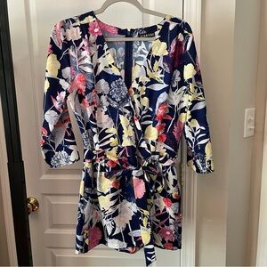 Yumi Kim Blue and White Tie Front Jumpsuit